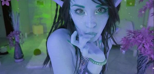  Cherrycrush - Avatar Cosplay - Oiled ass - butt plug and fuck machine - Halloween 2020